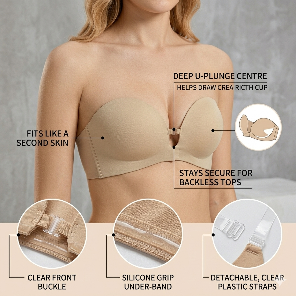 Elyvra™ Seamless Comfort: Adjustable Front-Closure Bra