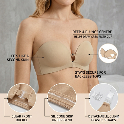 Elyvra™ Seamless Comfort: Adjustable Front-Closure Bra